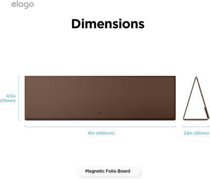 elago Smart Magnetic Desk Mat Folio Board Compatible with All Magnetic Products Clean Organized Desk for Office and Home (Microfiber Leather-Stone)