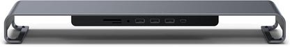 Satechi USB C Hub Monitor Stand for Desk with USB-C Data Port, 3 USB 3.0 Ports, Micro/SD Card Readers, Audio Jack, Computer Monitor Stand for Desktop Computers, Monitors, and Laptops