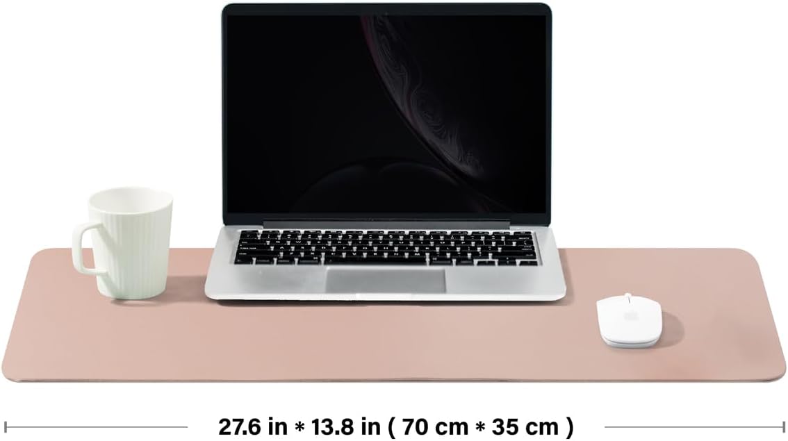 Cork Desk Mat - Dual-Sided Desk Pad for Office and Home - Desk Organization and Accessories - Ideal for Large Mouse Pad and Desk Mats on Top of Desks(Dark Green,90cmx 43cm)