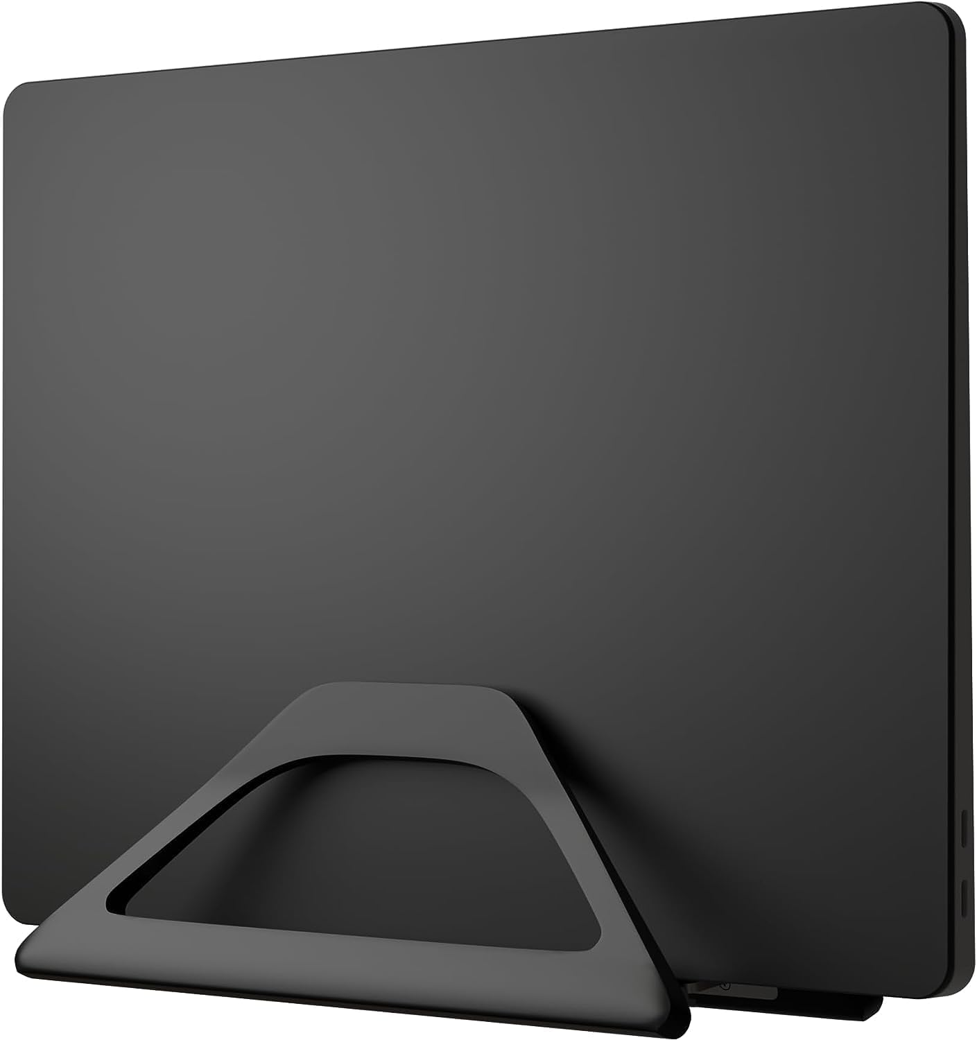 Elestoria Aluminum Vertical Laptop Stand with Gravity Auto-Lock – Adjustable Laptop Holder Vertical fits MacBook Pro/Air, Chromebook & Gaming Laptops up to 17.3" – Space-Saving Desktop Dock - Silver