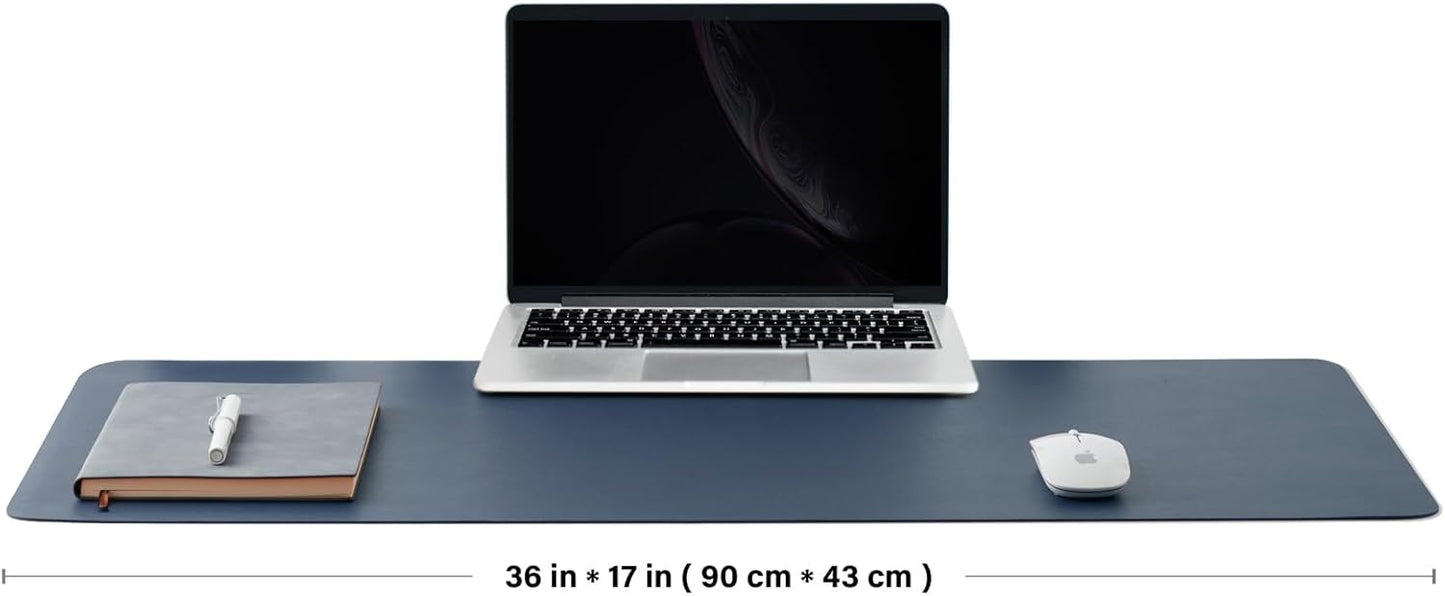 Cork Desk Mat - Dual-Sided Desk Pad for Office and Home - Desk Organization and Accessories - Ideal for Large Mouse Pad and Desk Mats on Top of Desks(Dark Green,90cmx 43cm)
