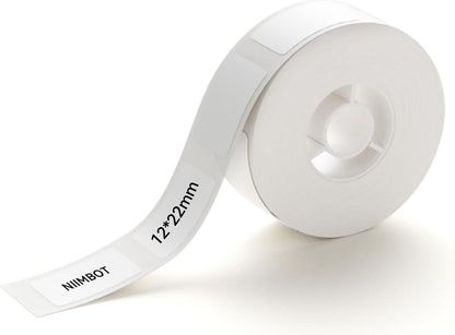 NIIMBOT White Cable Labels Maker Tape for D11/D110/D101 Label Maker, 0.49'' x 4.29''(12.5mm x 109mm), Thermal Label Tape for Home Office Labeling Tape Replacement