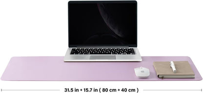 Cork Desk Mat - Dual-Sided Desk Pad for Office and Home - Desk Organization and Accessories - Ideal for Large Mouse Pad and Desk Mats on Top of Desks(Dark Green,90cmx 43cm)