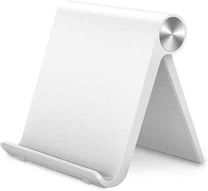 Mayten Foldable Desk Cell Phone Stand Adjustable iPhone iPad Holder Stand,Compatible for iPhone 14Pro 14Plus 13 12Pro Max 11 SE XS XR 8 7 6,Switch,iPad,Samsung,Kindle-White