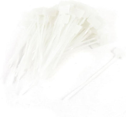 100 Pcs Write on Tags Wire Zip Ties Cable Mark Tags Nylon Power Marking Label (100pcs)