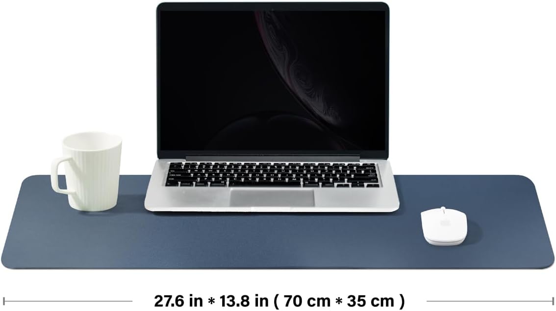 Cork Desk Mat - Dual-Sided Desk Pad for Office and Home - Desk Organization and Accessories - Ideal for Large Mouse Pad and Desk Mats on Top of Desks(Dark Green,90cmx 43cm)