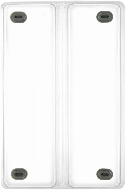 Glad Drawer Organizer Bin, 15x9 - Divided Clear Plastic Storage Tray for Junk Drawers, Kitchen Utensils, Bathroom Vanity, and Organizing Pantry - BPA Free, Food Safe, Non Slip