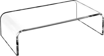 AMT Acrylic Laptop Monitor Stand & Computer Riser with Cat Keyboard Protector, Space-Saving Design, Extra Storage, Clear Shelf - Ideal for Monitors, Laptops, Printers, Desktop Decor