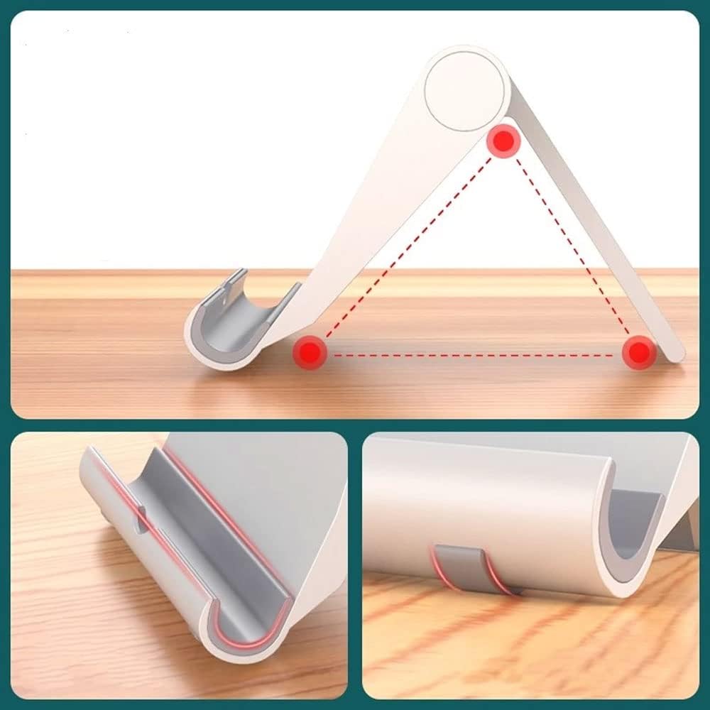 4Pcs Cell Phone Stand Holder for Desk Adjustable Compatible with iPhone 14 13 12 11 8 Pro Max SE XS XR Plus Samsung Galaxy Note20 S20 S10 S9 S8 Cell Phone Holder Foldable (4 Color)