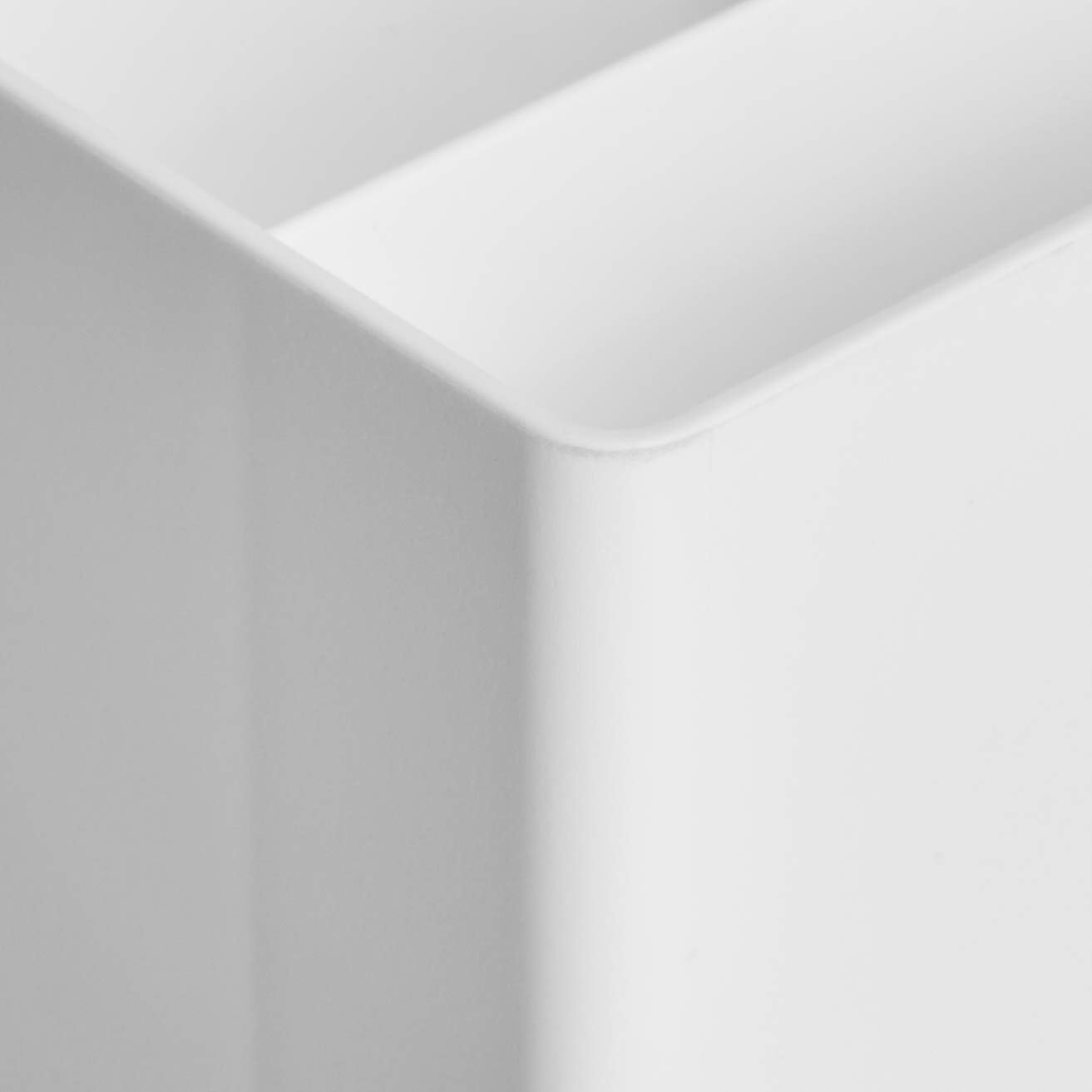 Amazon Basics Plastic Desk Organizer Pen Cup White | Holds Pens/Pencils