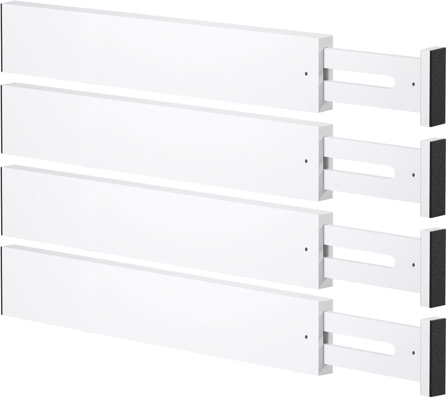 Bamboo Drawer Dividers,17-22" Adjustable Kitchen Drawer Organizer for Clothes,4 Pack Expandable Drawer Organization Separators for Bedroom,Bathroom,Dresser and Office,Natural