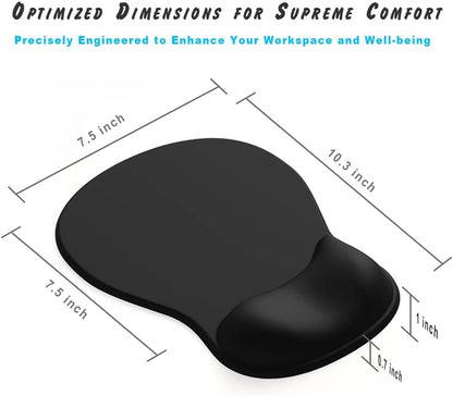 ErgoComfort Gel Wrist Rest Mouse Pad-Ergonomic Office Mousepad with Wrist Support-Non-Slip, Design Desk Accessories Mat for Home&Game Decor (09MochaSand Set)