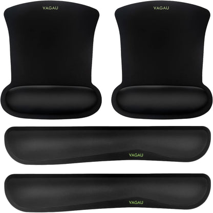Comfy Mee Premium Memory Foam Keyboard and Mouse Wrist Rest Pads Set- for Comfortable Typing &Wrist Pain Relief (Pack of 2)