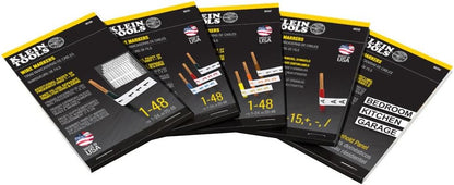Klein Tools 56253 Wire Marker Book, Black Letters, Numbers, and Symbols