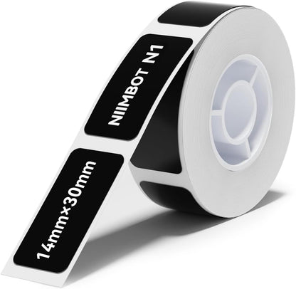 NIIMBOT Thermal Transfer Cable Labels 0.49" x 4.29", Only for N1(B18) Label Maker, PET Material, Waterproof and High-Temperature Resistance, Long Storage Time, 1 Roll of 60, Yellow