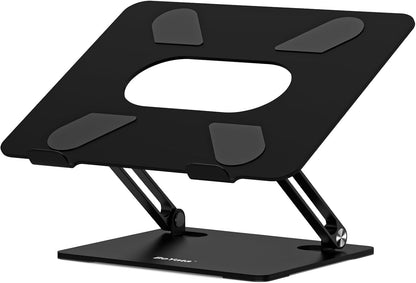 BoYata Laptop Stand, Adjustable Multi-Angle Laptop Holder, Compatible for Laptops up to 17 inches, Sturdy Aluminum & Silicone, Silver