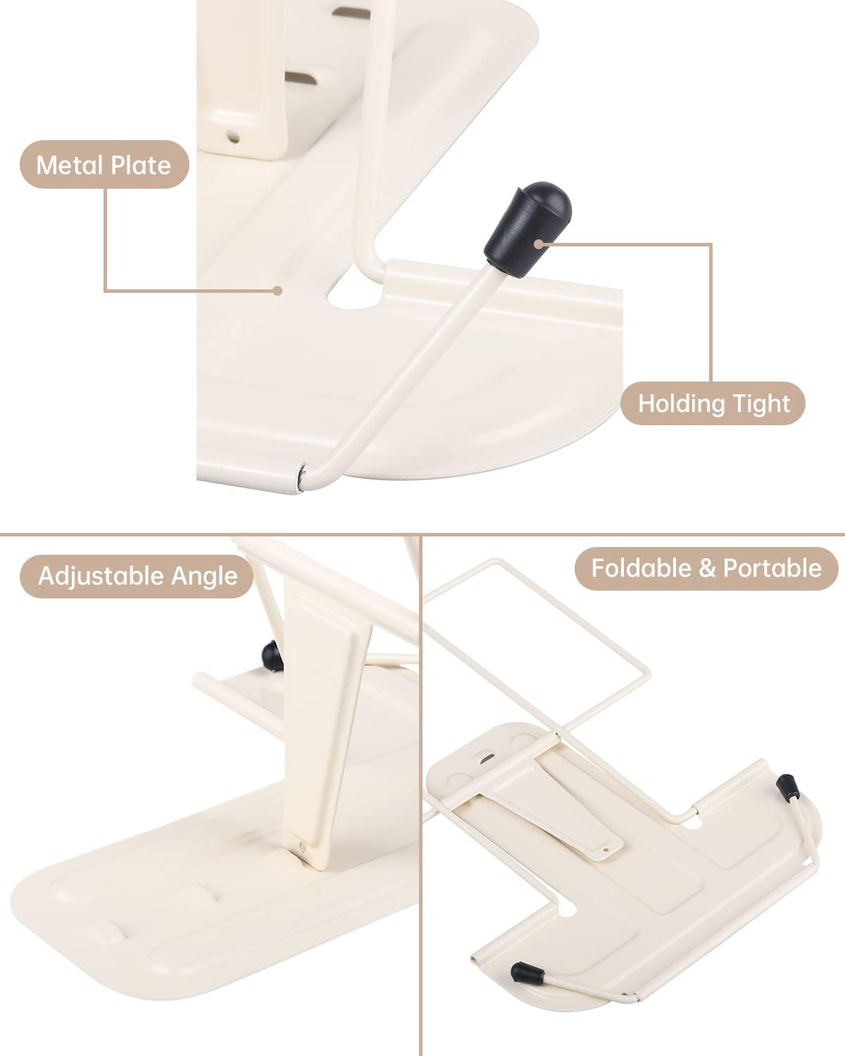 Honagu Book Stand for Reading, Adjustable Reading Rest Book Holder, Documents Holder, Sturdy Typing Stand for Recipes Textbooks Tablet Music Books (Green)