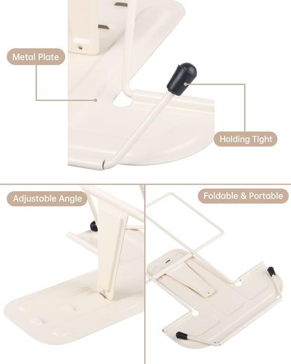 Honagu Book Stand for Reading, Adjustable Reading Rest Book Holder, Documents Holder, Sturdy Typing Stand for Recipes Textbooks Tablet Music Books (Green)