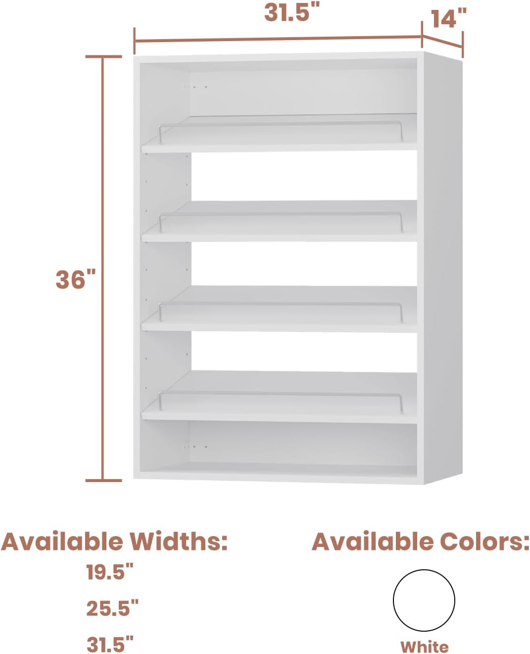 4-Drawer Stackable Storage Organizer Unit for Closet, Modular Wood Closet Storage Bins with Drawers, Closet She-lf Organizer Basket for Hanging Clothes, Wood, 25.5"W