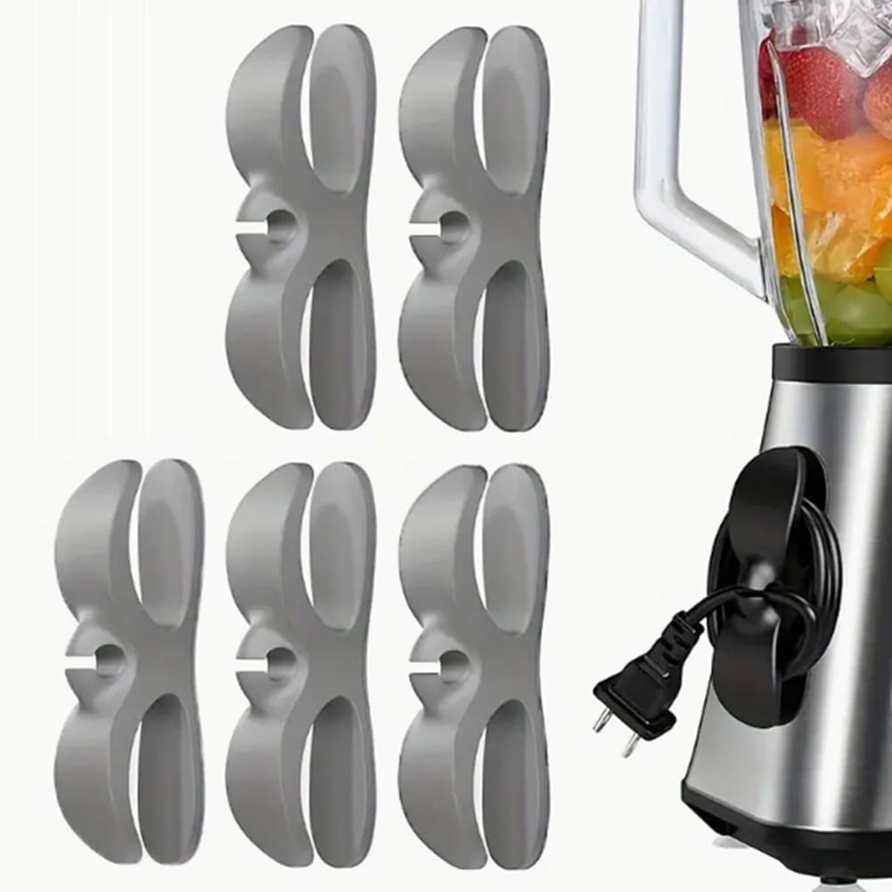 5PCS Cord Organizer Clips - Efficient Kitchen Appliance Wire Management, Secure Cable Wrapping for Air Fryers & Coffee Makers, Appliance Cord Organizer