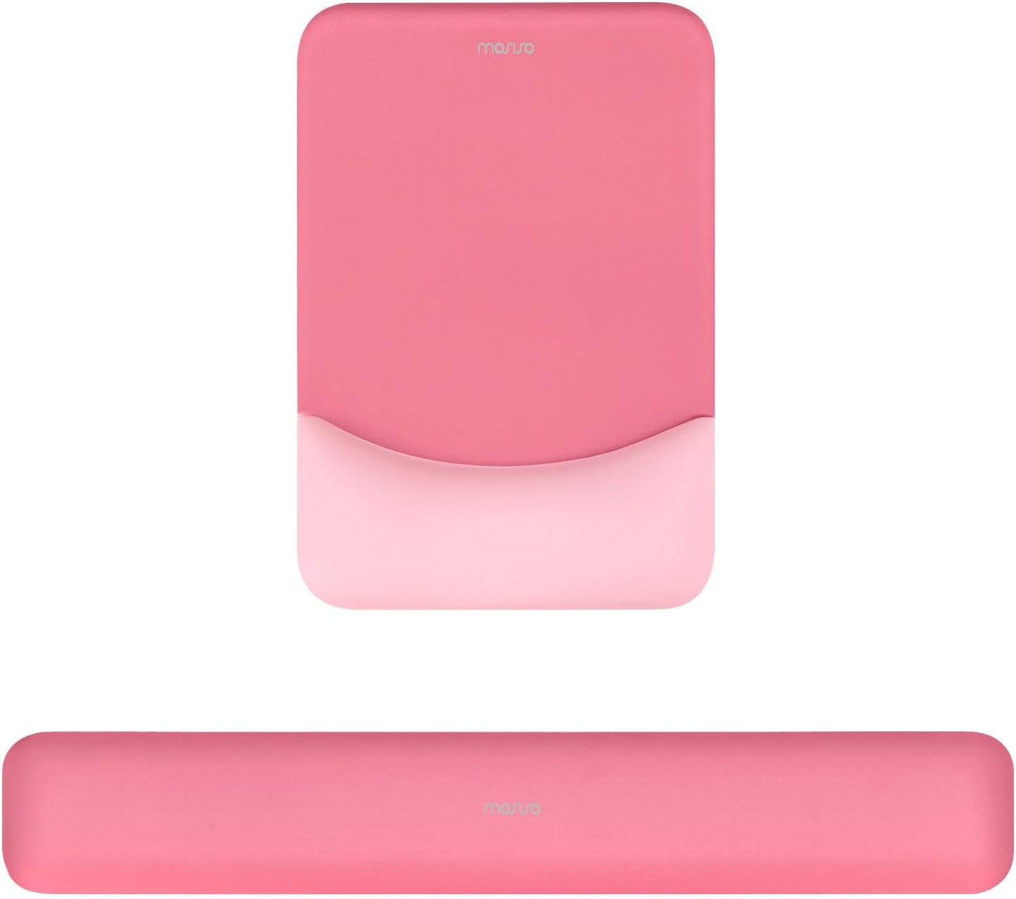 MOSISO Wrist Rest Support for Mouse Pad&Keyboard Set, Rectangular Ergonomic Mousepad Non-Slip Base Home/Office Pain Relief&Easy Typing Pad with Neoprene Cloth&Raised Silicone Lining, Green