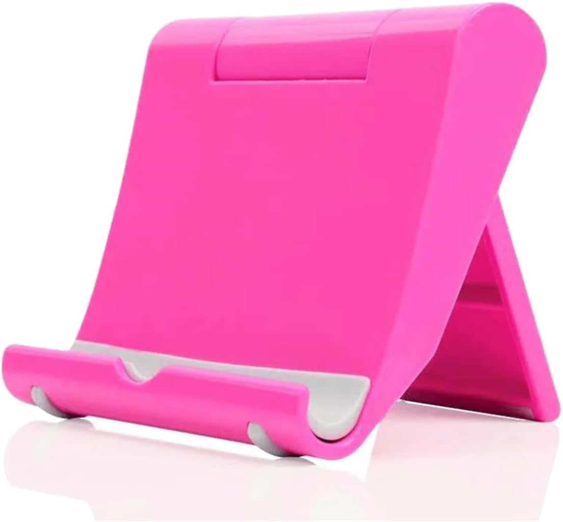 Cell Phone Stand for Desk Foldable Cell Phone Holder Desk Tablet Holder Mobile Phone Dock, Multi-Angle Universal Adjustable Tablet Dock Compatible with Most Cell Phones (White)
