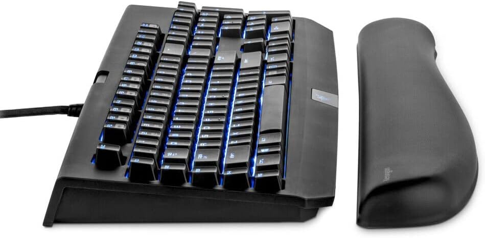Kensington ErgoSoft Wrist Rest for Slim, Compact Keyboards, Black (K52801WW), 3.9 x 0.4 x 11.1 inches