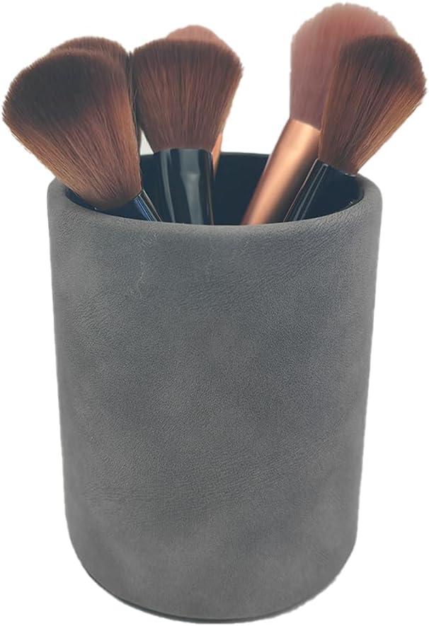 Pen Holder for Desk Pencil Organizer Cute Cup Holders Aesthetic (Black, 3.94" x3.15" x3.15")