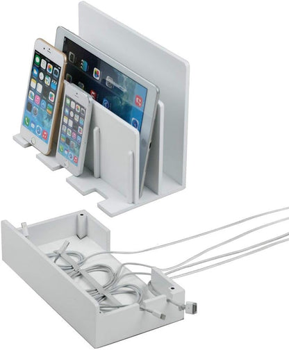 Great Useful Stuff G.U.S. Multi-Device Charging Station Dock & Organizer - Multiple Finishes Available. for Laptops, Tablets, and Phones - Strong Build, Eco-Friendly Bamboo