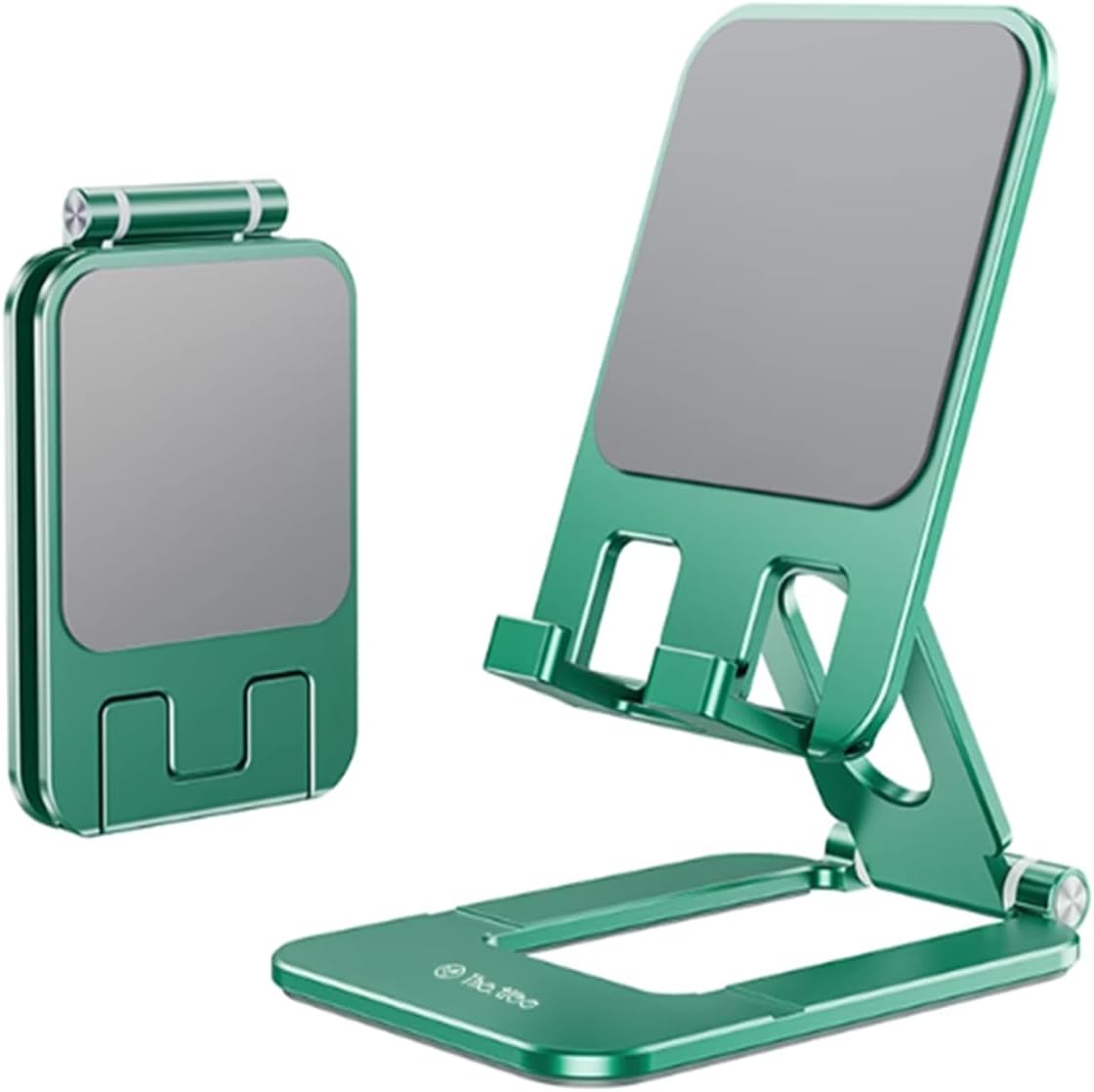 Foldable Phone Stand, Compact Aluminum Mini Cell Phone Holder for Desk,Desktop Portable & Adjustable Folding Metal Tablet Stand for iPad mini,Tablet and Cellphone