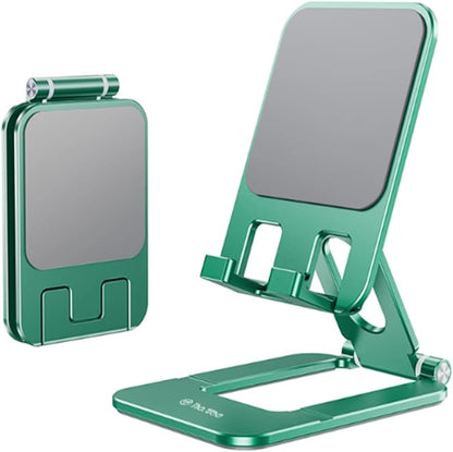 Foldable Phone Stand, Compact Aluminum Mini Cell Phone Holder for Desk,Desktop Portable & Adjustable Folding Metal Tablet Stand for iPad mini,Tablet and Cellphone