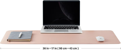 Cork Desk Mat - Dual-Sided Desk Pad for Office and Home - Desk Organization and Accessories - Ideal for Large Mouse Pad and Desk Mats on Top of Desks(Dark Green,90cmx 43cm)