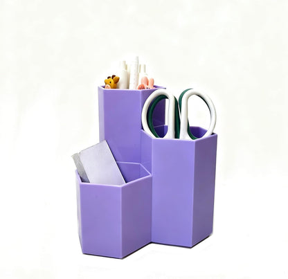 Pencil Organizer Pen Holder for Desk Pens Cup Small Desk Organizer Cute Pen Holder for Office,School and Home (White, 3)