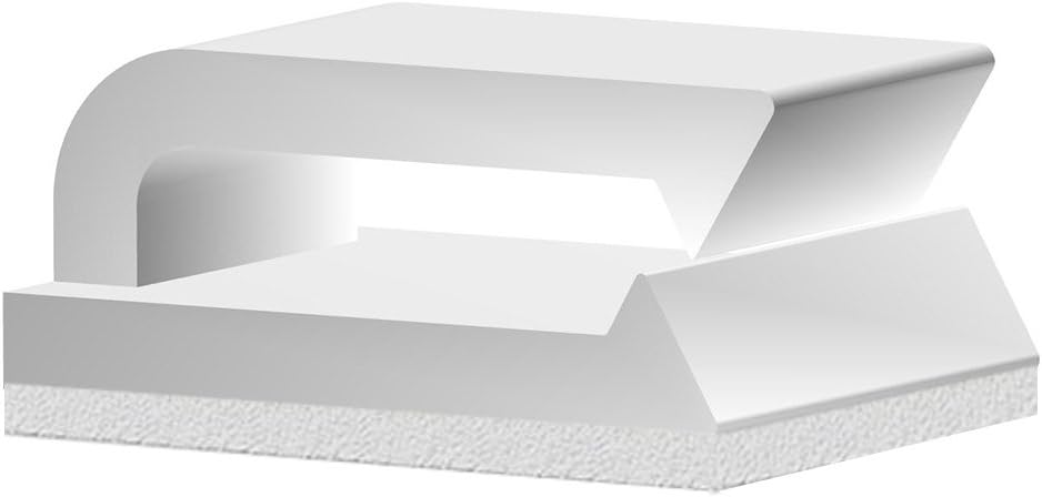 Coopache Ethernet Cable Clips Adhesive, Wire Clips Holder, Self Adhesive Wire Clips Management for Home and Office (100 Pieces) (White)