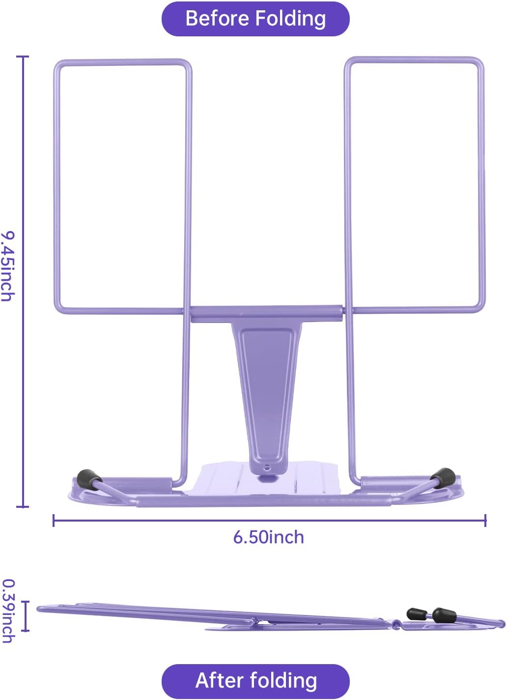 Honagu Book Stand for Reading, Adjustable Reading Rest Book Holder, Documents Holder, Sturdy Typing Stand for Recipes Textbooks Tablet Music Books (Green)