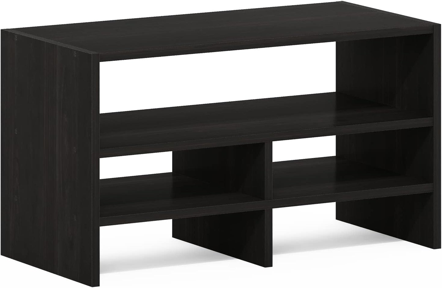 Furinno Classic Desk Organizers and Accessories, 2-Tier Monitor Riser, Office Organization, Desk Top Book Shelf, for Office Supplies, Office Desk Accessories, Dark Espresso