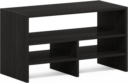 Furinno Classic Desk Organizers and Accessories, 2-Tier Monitor Riser, Office Organization, Desk Top Book Shelf, for Office Supplies, Office Desk Accessories, Dark Espresso