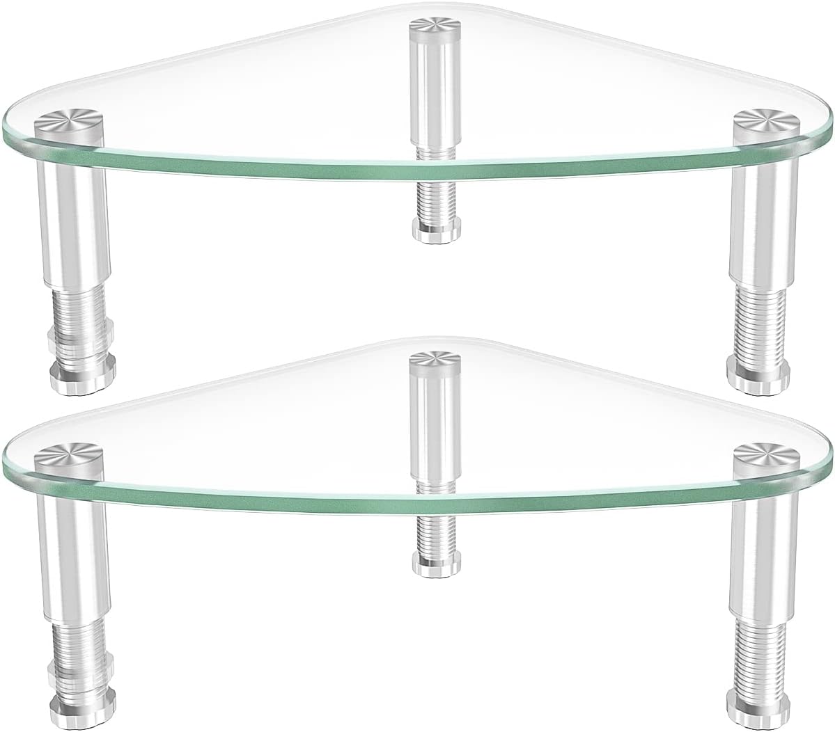 Hemudu 2 Pack Computer Monitor Riser | Triangle Desktop Universal Corner Stand for Computer Monitor & Laptop HD01T-203