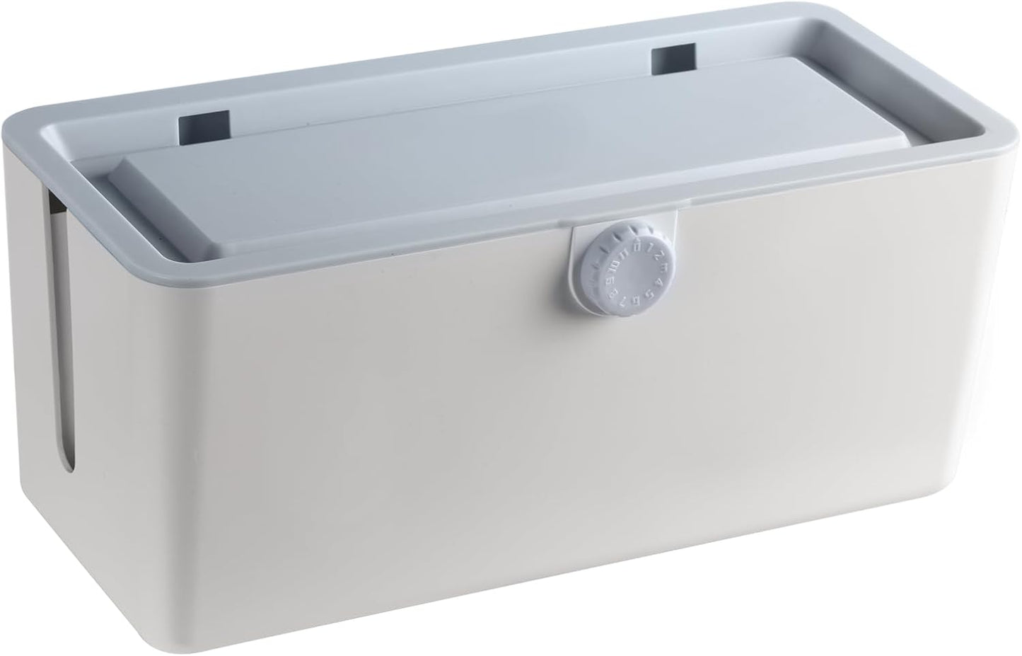 KinderSense® Cable Management Box - Cord Organizer with Child Proof Lock - Cord Hider to Conceal Wires,Power Strips from TV,Computer,Desk and Babies - 12 X 5.25 x 5.25 (Gray)