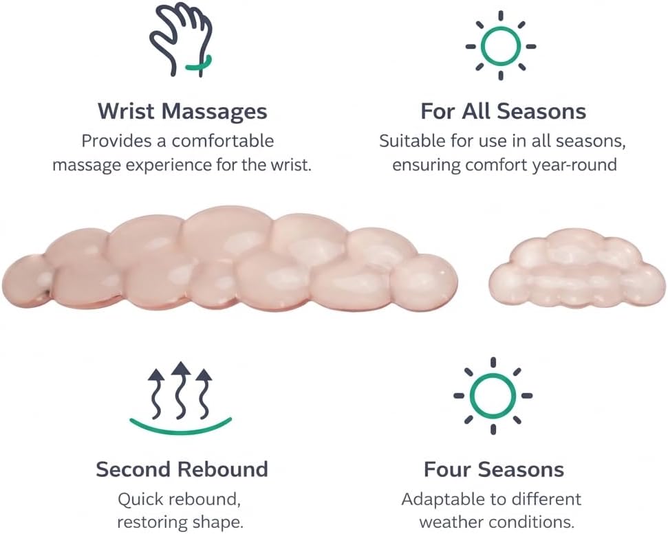 Ultimate Cute Ergonomic Wrist Rest – Instant Relief, Cloud-Like Comfort, Premium Silicone & TPU, Ultra-Soft, Durable, Gift-Boxed for Office, Study, Gaming & More
