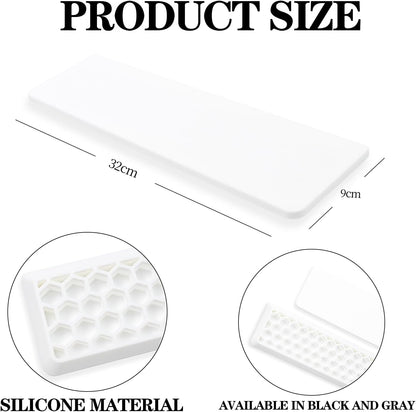 Ergonomic 75% Keyboard Wrist Rest-12.8" Silicone Non-Slip Keyboard Hand Rest, Relief of Hand Pain(White)