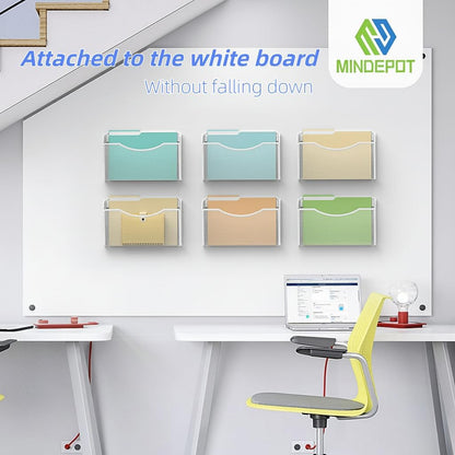 MINDEPOT Wall File Organizer,Hanging Wall Mounted File Folder Binder Holder Mail Organizer for Office,Home and School Supplies