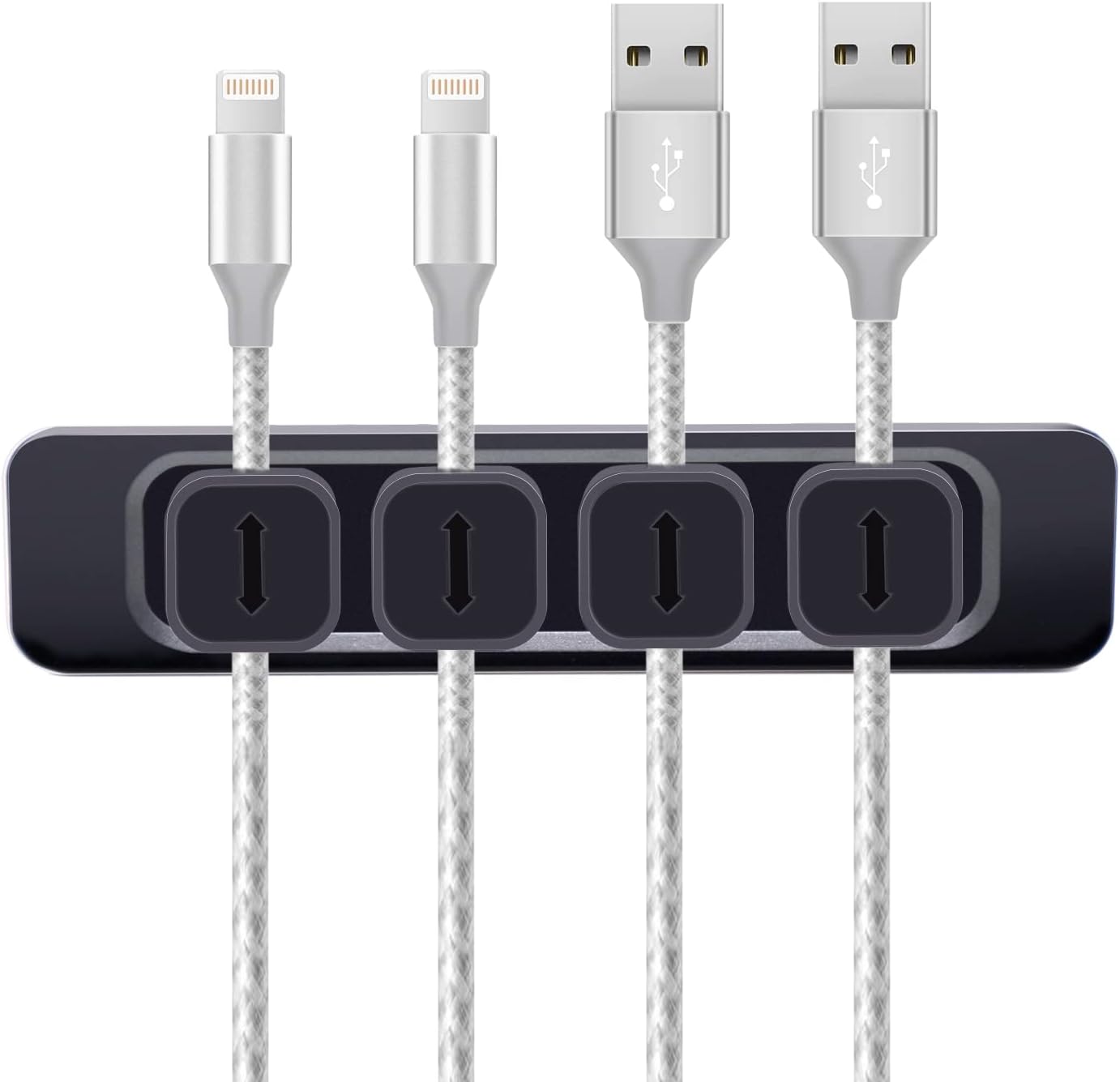 DRM Cable Clips Organizer Magnetic Cable Management Clips Cord Organizer Self Adhesive Sticky for All Wires, Desk Wall Desktop Cord Office Home USB Cable Power Wire Mouse Cable, Black