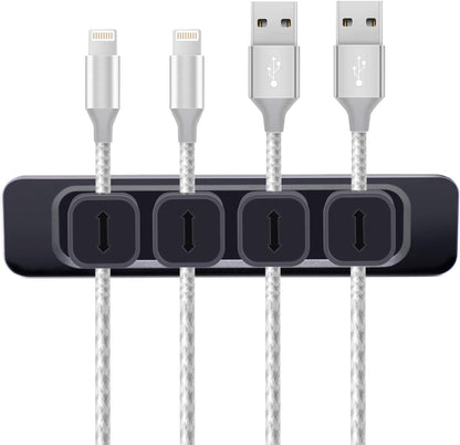DRM Cable Clips Organizer Magnetic Cable Management Clips Cord Organizer Self Adhesive Sticky for All Wires, Desk Wall Desktop Cord Office Home USB Cable Power Wire Mouse Cable, Black