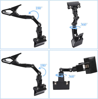 2 Pack Document Holder Adjustable for Typing Flexible Documents Holder Foldable Paper Copy Holder Clip Rotatable Handy Artist Supplies Holder for Computer Monitor Canvas Clamp