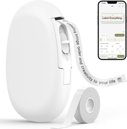 SUPVAN E10 Bluetooth Label Maker Machine with Tape, Continuous Waterproof Label, Versatile App with 35 Fonts and 1k+ Icons, Label Printer for Home, Kitchen, School, Office Organization, Green
