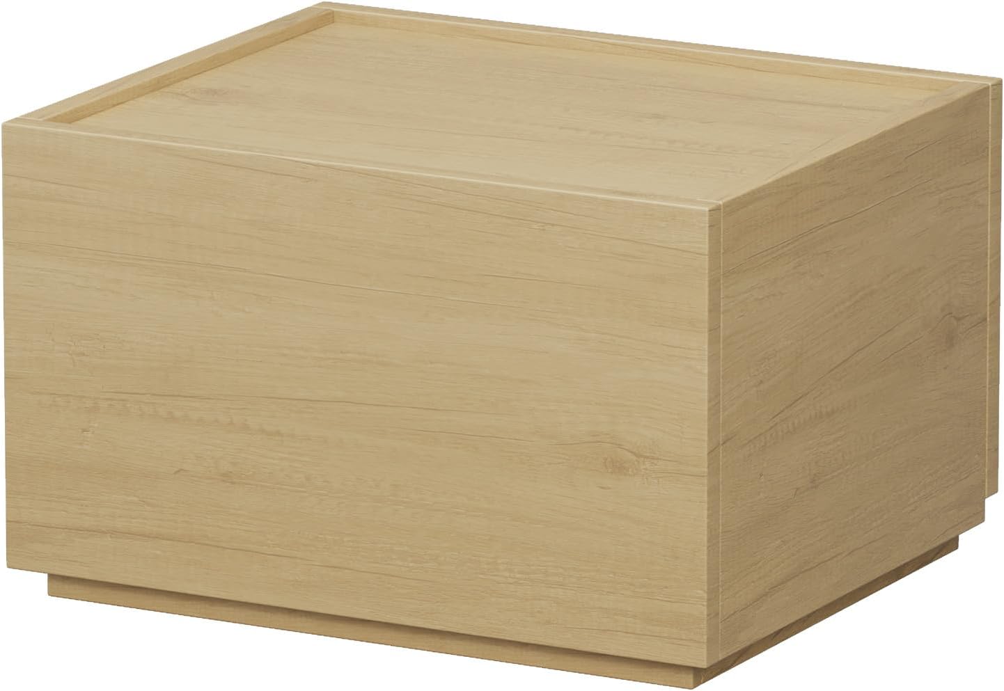 Stackable Storage Drawers, Wooden Drawer Storage Organizer, Modern Nightstands with Wooden Drawers, Small Storage Cabinet, Modular Design, Available in 2 Sizes for Versatile Use Oak Small