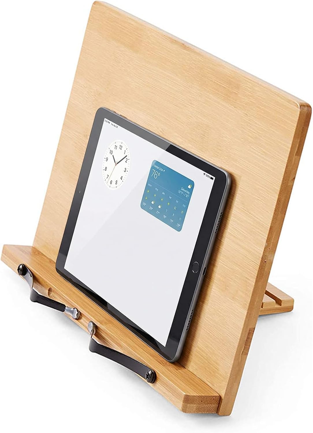 Adjustable Book Stand, Stable and Lightweight Wooden Textbook Holder Stand, Bible/Recipe/Pad/Reading/Cooking Book Tray