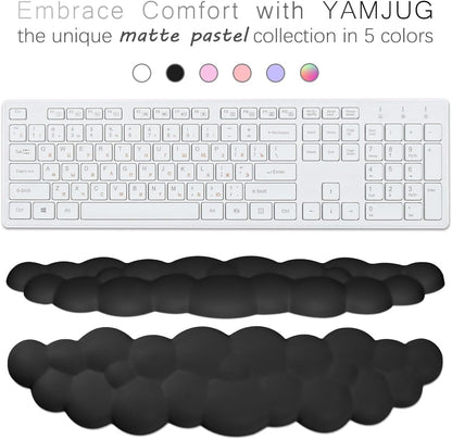 Cloud Wrist Rest Keyboard Palm Rest with Non-Slip Base for Computer Gaming Wrist Rest, YAMJUG Cloud Arm Rest Keyboard Wrist Pad Rainbow
