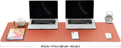 Cork Desk Mat - Dual-Sided Desk Pad for Office and Home - Desk Organization and Accessories - Ideal for Large Mouse Pad and Desk Mats on Top of Desks(Dark Green,90cmx 43cm)